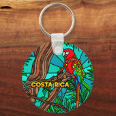 Costa Rica Parrot Sleutelhanger (Voorkant)