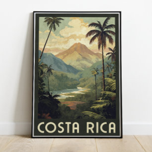 Costa Rica Poster Voyage Jungle 18x24