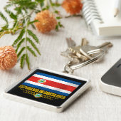 "Costa Rica Pride" Gift Ideeën Sleutelhanger (Zijkant)