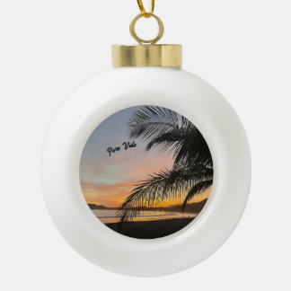 Costa Rica "Pura Vida" Kerstbal Sieraad Keramische Bal Ornament
