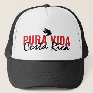 Costa Rica Pura Vida Mannen Black Trucker Pet
