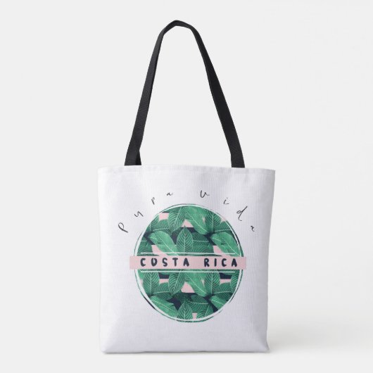 Costa Rica Pura Vida Oerwoud Souvenir Tas (Achterkant)