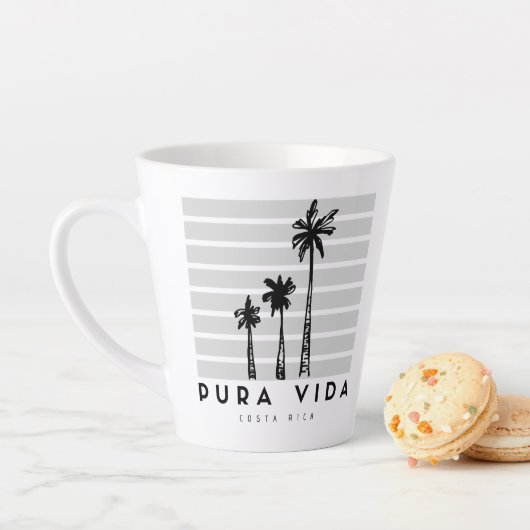 Costa Rica Pura Vida Palm Tree Koffie Latte Mok (In situ)