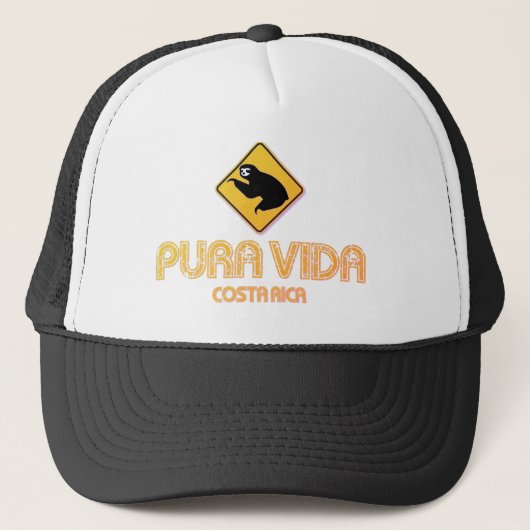 Costa Rica Pura Vida Sloth Trucker Pet (Voorkant)