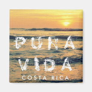 Costa Rica Pura Vida Sunset Souvenir Magnet Magneet