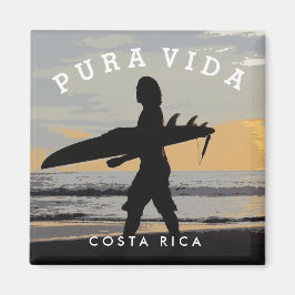 Costa Rica Pura Vida Surfer Souvenir Magnet Magneet