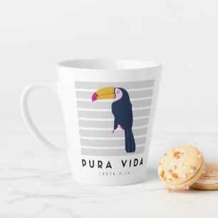Costa Rica Pura Vida Toucan Coffee Latte Mok