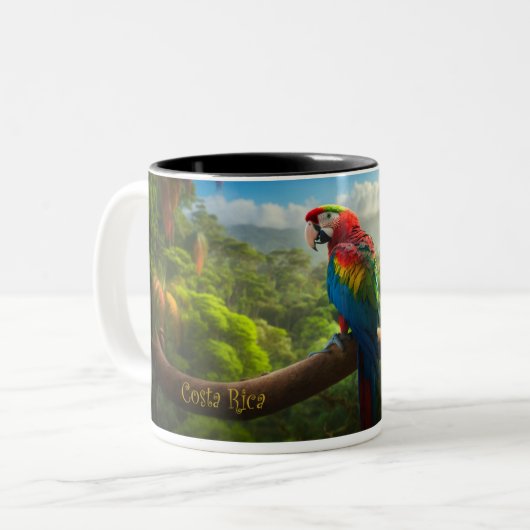 Costa Rica Rainforest - Mug de café de perroquet s (Devant gauche)