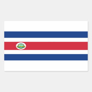 COSTA RICA RECHTHOEKIGE STICKER