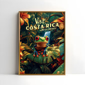 Costa Rica Red-Eyed Tree Frog Travel Poster