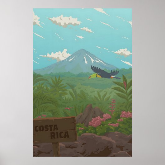 Costa Rica Reisposter Poster (Voorkant)