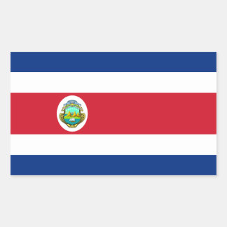 Costa Rica / Ricaanse vlag Rechthoekige Sticker