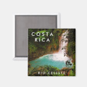 Costa Rica Rio Celeste Souvenir Magnet Magneet (Voorkant / Achterkant)