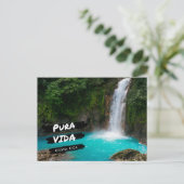 Costa Rica Rio Celeste waterval vakantie Briefkaart (Staand voorkant)