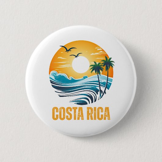 Costa Rica Ronde Button 5,7 Cm (Voorkant)