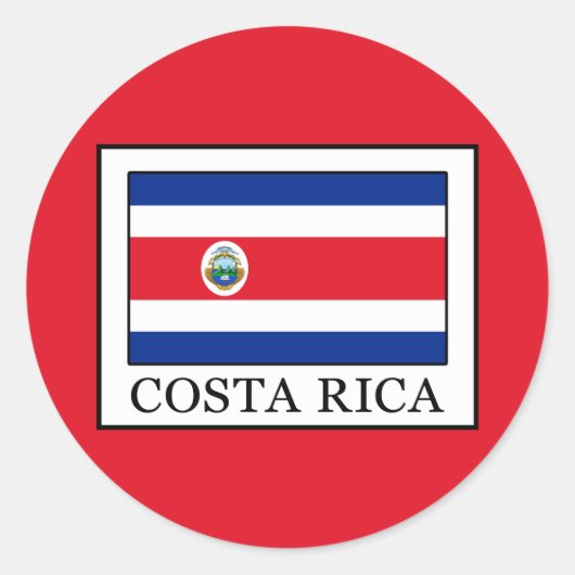 Costa Rica Ronde Sticker (Voorkant)