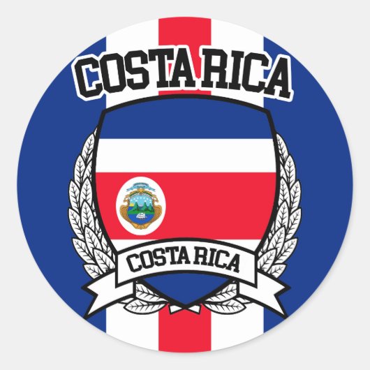 Costa Rica Ronde Sticker (Voorkant)
