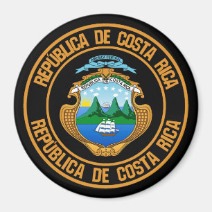 Costa Rica Round Emblem Magneet
