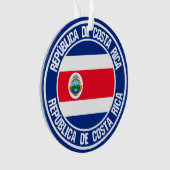 Costa Rica Round Emblem Ornament (voorkant)