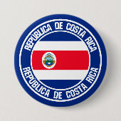 Costa Rica Round Emblem Ronde Button 7,6 Cm (Voorkant)