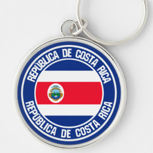 Costa Rica Round Emblem Sleutelhanger
