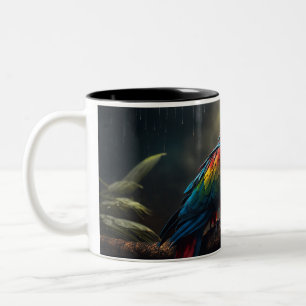 Costa Rica Scarlet Macaw Mok:Tropische koffie Tweekleurige Koffiemok
