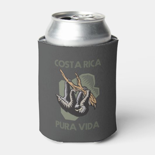 Costa Rica Sloth Souvenir Blikjeskoeler (Blikje Voorkant)