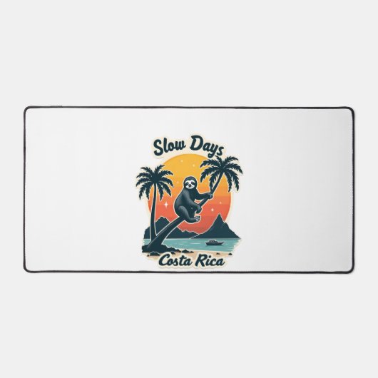 Costa Rica Sloth Vintage Sunset Travel Vector Shir (Recto)
