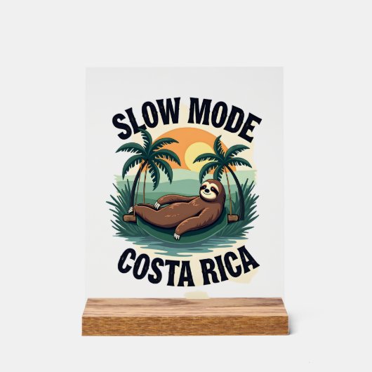Costa Rica Sloth Vintage Vacation Shirt (Recto)