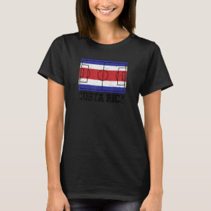 Costa Rica Soccer Field Country Vlag Costa Rican P T-shirt