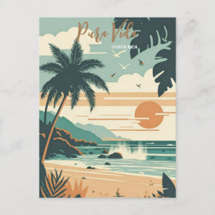 Costa Rica Strand Pura Vida Briefkaart