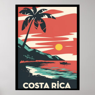 Costa Rica Strand Pura Vida Poster