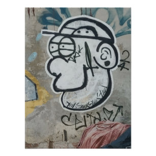 Costa Rica Street Art Man Perfect Poster