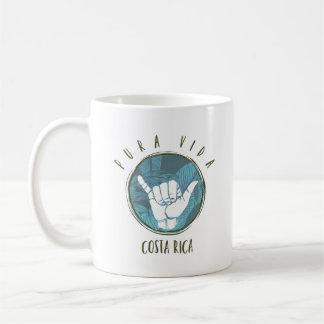 Costa Rica Surfer Shaka Pura Vida Coffee Koffiemok