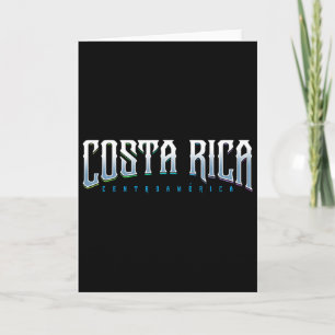 Costa Rica T-shirt - Eco Reis Strand Designer Surf Kaart