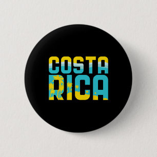 Costa Rica T-shirt Vakantie Souvenir Reis Cadeau Ronde Button 5,7 Cm