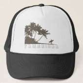 Costa Rica Tamarindo Surfer Trucker Hat Trucker Pet (Voorkant)