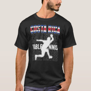 Costa Rica Tennis Fans Costa Ricaanse vlag Pi T-shirt