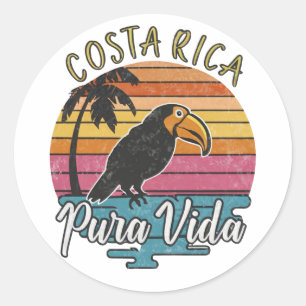 Costa Rica Toucans, Pura Vida Ronde Sticker