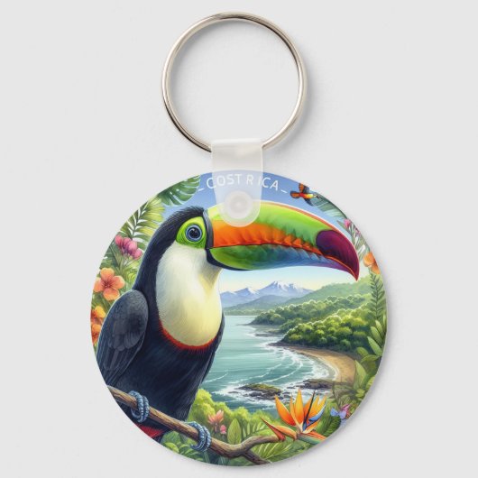 Costa Rica Toucans, Pura Vida Sleutelhanger (Voorkant)