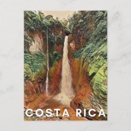 Costa Rica Tropical Waterfall Briefkaart