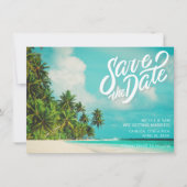 Costa Rica Tropisch Strand Bruiloft Save The Date (Voorkant)