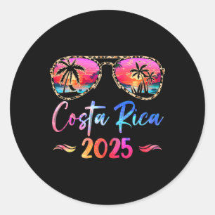 Costa Rica Vakantie 2025 Bijpassende Groep Familie Ronde Sticker