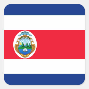 Costa Rica Vierkante Sticker