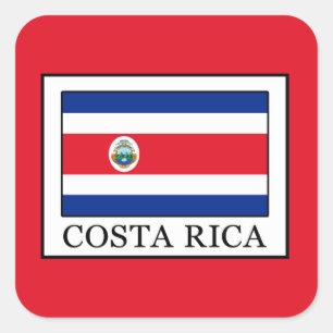 Costa Rica Vierkante Sticker