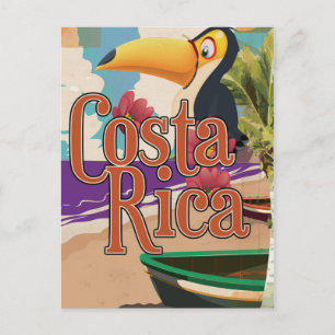 Costa Rica vintage-poster Briefkaart
