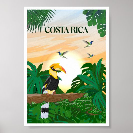 Costa Rica vintage reis Poster (Voorkant)