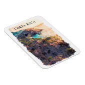 Costa Rica Vintage reislandschap Magneet (Rechterzijde)