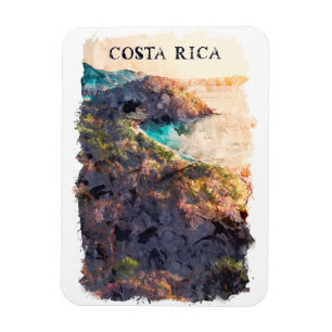 Costa Rica Vintage reislandschap Magneet