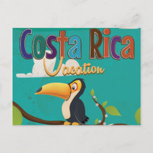 Costa Rica Vintage Reisposter Briefkaart